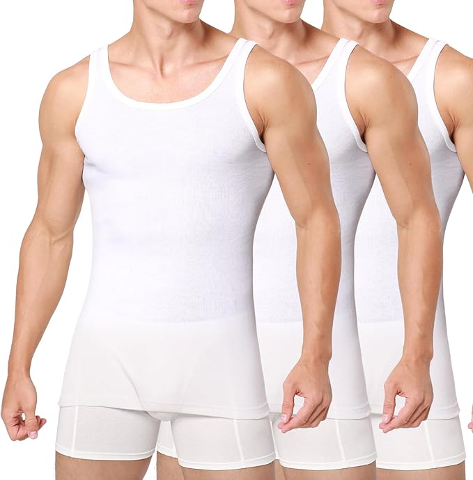 Lot de 3 débardeurs homme 100% coton, premium
