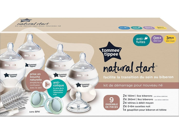 Tommee Tippee - Coffret de Naissance Natural Start - Biberons Anti-Colique 150ml/260ml
