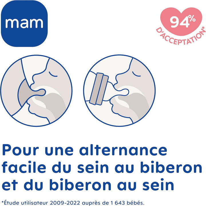 MAM - Easy Start Biberon anti-coliques avec tétine en silicone - 260 ml