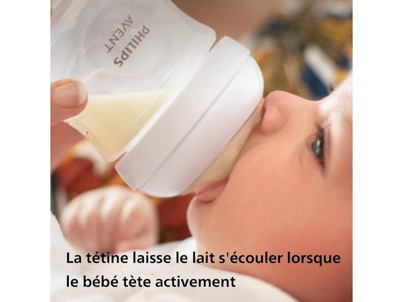 PHILIPS AVENT -  Kit biberons pour nouveau-né – 4 biberons, 2 tétines, sucette ultra-douce et goupillon, 0-12 mois