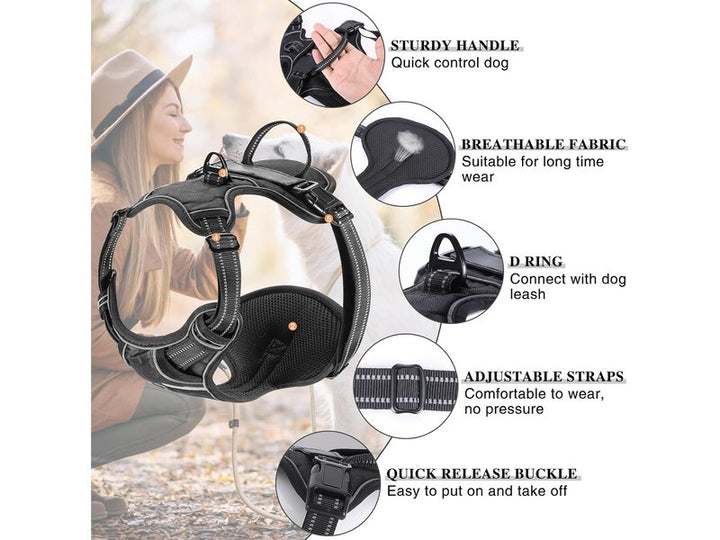 Harnais de sécurité confortable et réfléchissant pour chiens