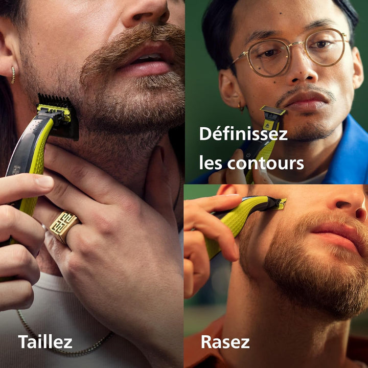 PHILIPS OneBlade - Tondeuse à barbe électrique - 5 accessoires