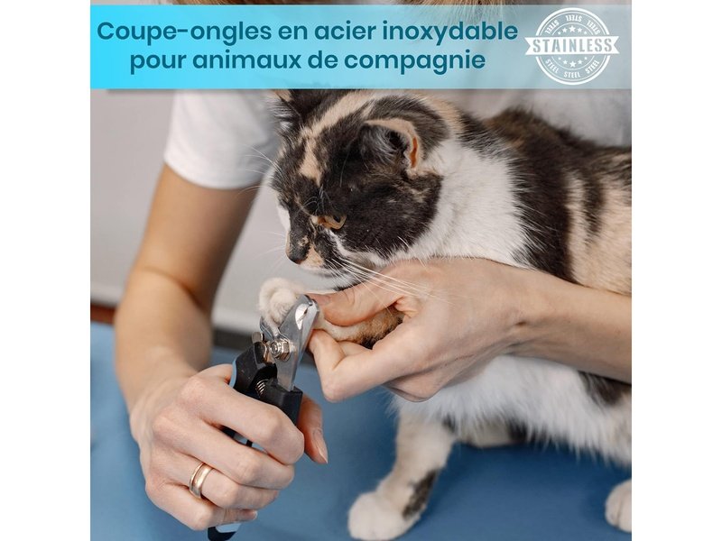 CANDURE - Coupe-ongles en Acier Inoxydable pour Animaux de Compagnie