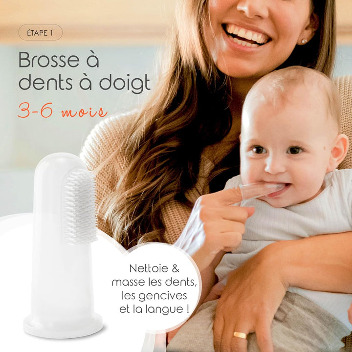 Cherish Baby Care Kit De Brosse à Dents Bébé (3 à 24 Mois) -  Sans BPA