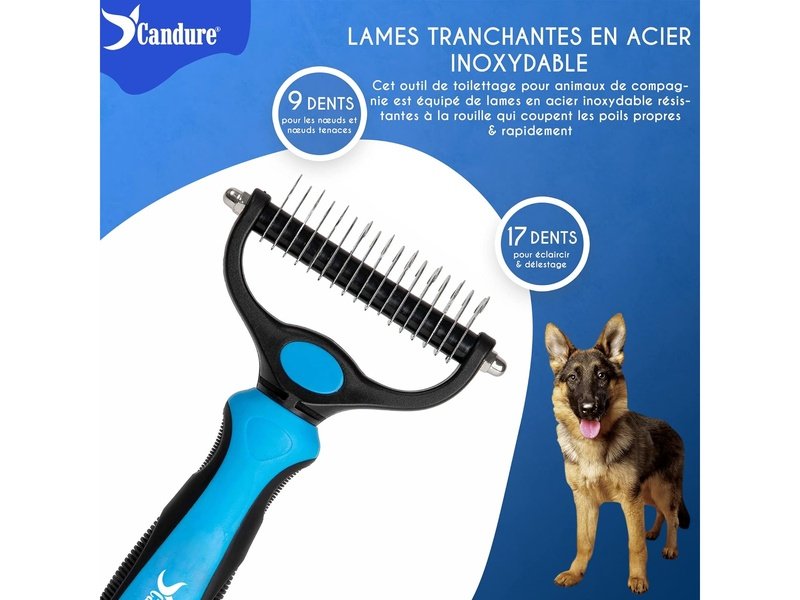 Brosse de Toilettage Double Face pour Animaux de compagnie