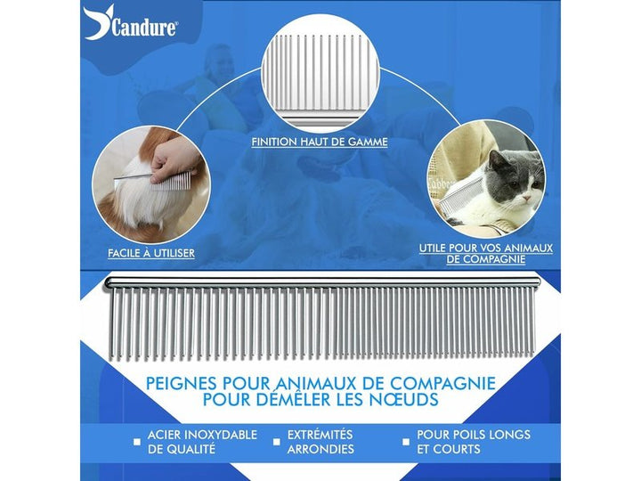 Brosse de Toilettage Double Face pour Animaux de compagnie