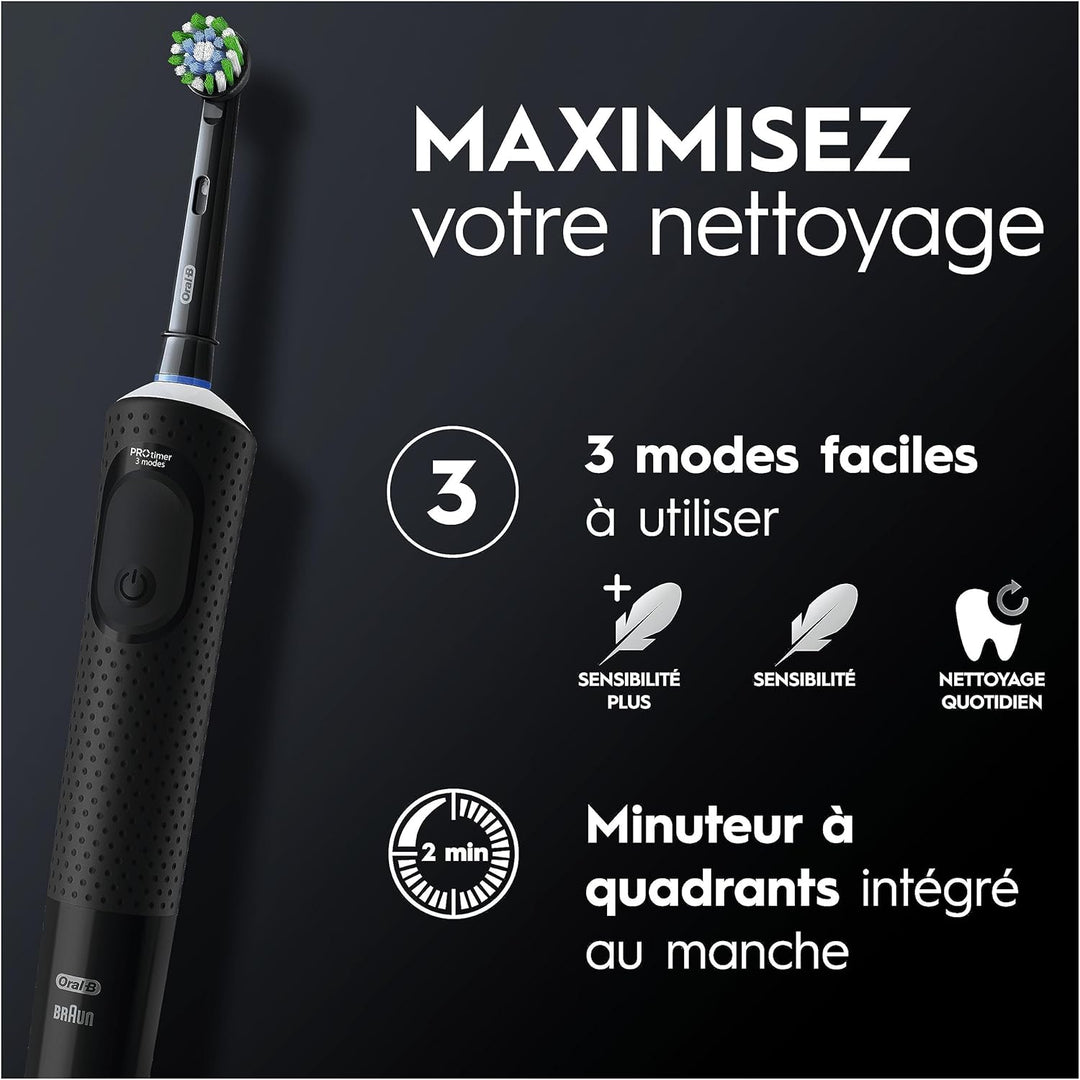 ORAL-B - Brosse à Dents Électrique Vitality Pro Noire – 1 Brossette Incluse