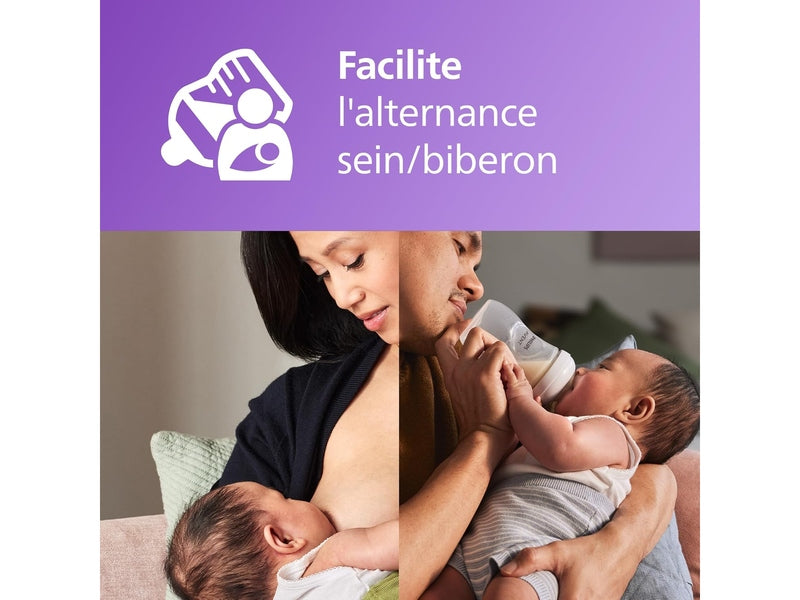 PHILIPS AVENT - Lot de 4 biberons Natural Response avec tétines T3 -260 ml