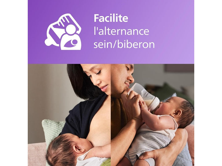 PHILIPS AVENT - Lot de 4 biberons Natural Response avec tétines T3 -260 ml