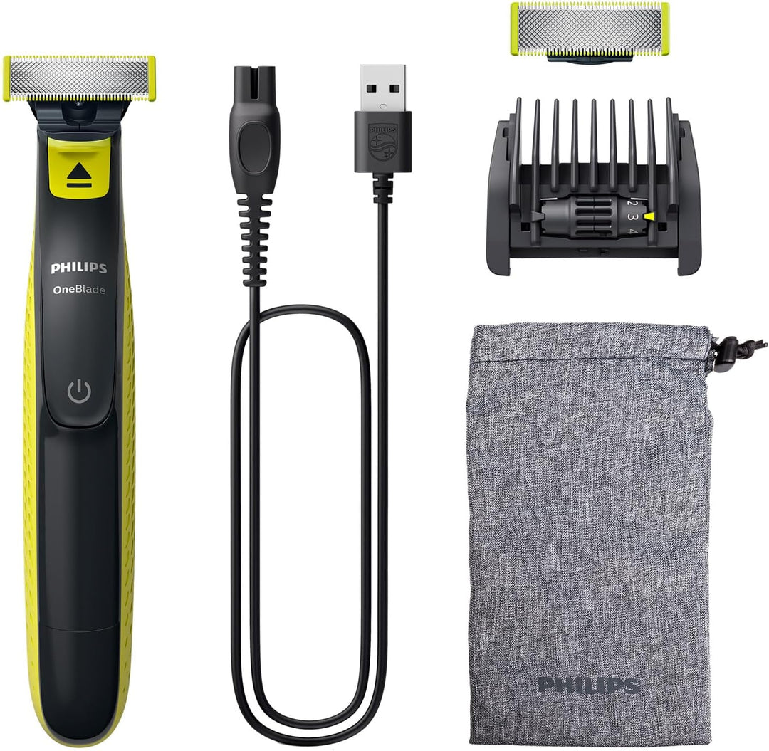 PHILIPS OneBlade - Tondeuse à barbe électrique - 5 accessoires