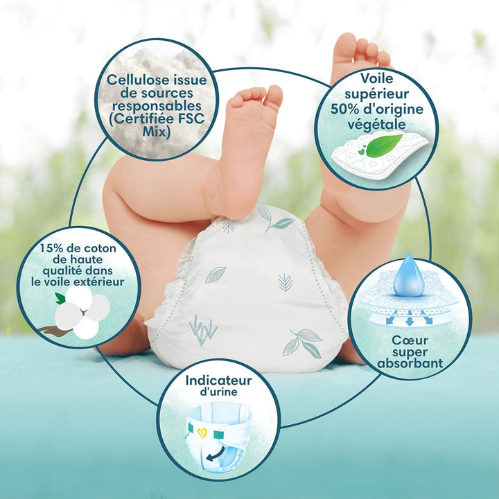 PAMPERS Harmonie -  Taille 3 (6-10kg) - Lot de 25 Couches, pack XXL