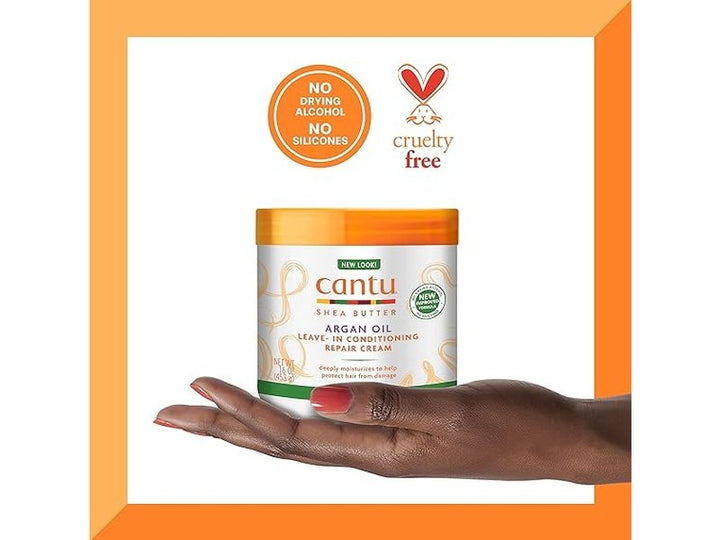 CANTU - Crème Réparatrice Pour Cheveux à l'Huile d'Argan - 453 g