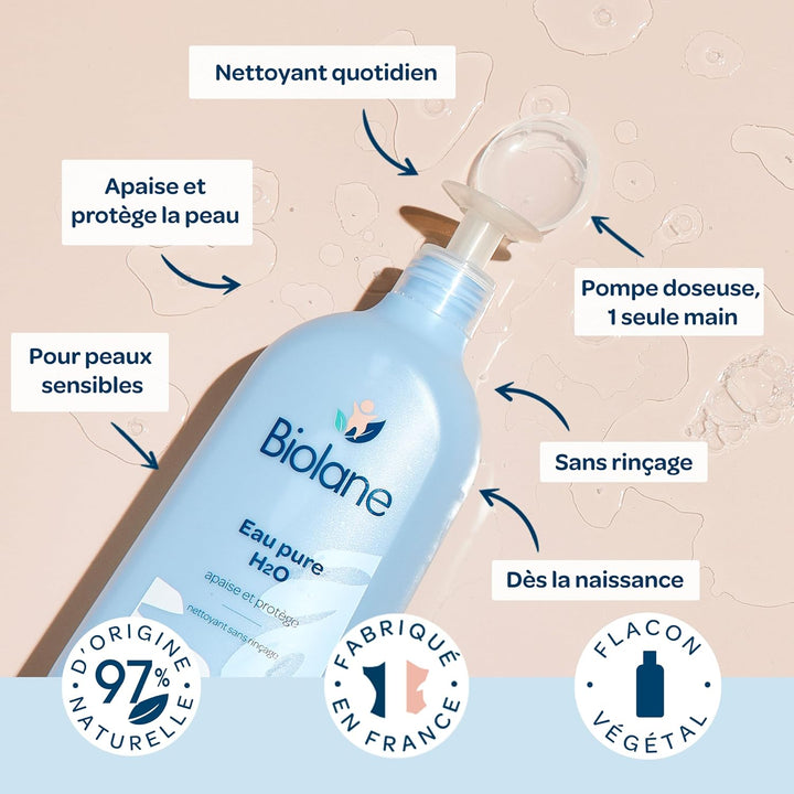 BIOLANE - Eau Pure H2o nettoyante - 750ML