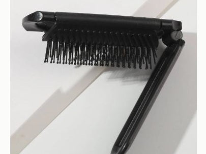 Brosse à Cheveux Pliable avec Miroir Intégré – Compacte 2 en 1