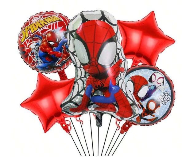 Ballons Spiderman en Feuille d'Aluminium – Déco Fête