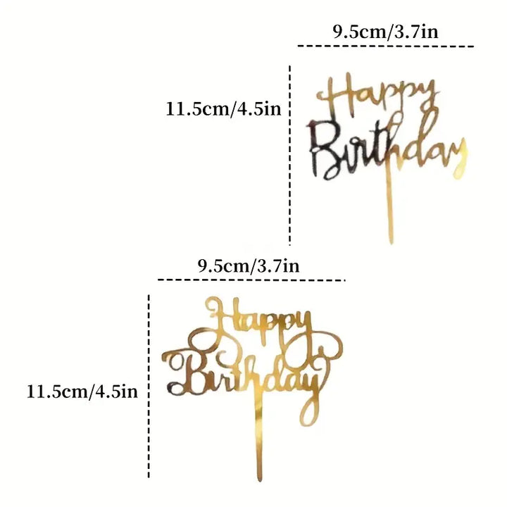 40 pièces décoration de gâteau anniversaire Lettres Happy birthday