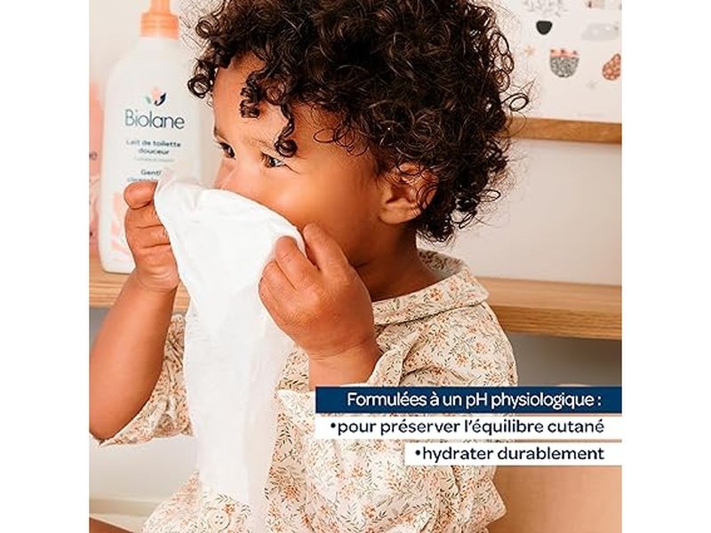 BIOLANE - Lingettes Bébé Visage et Mains - Lot de (3x64)