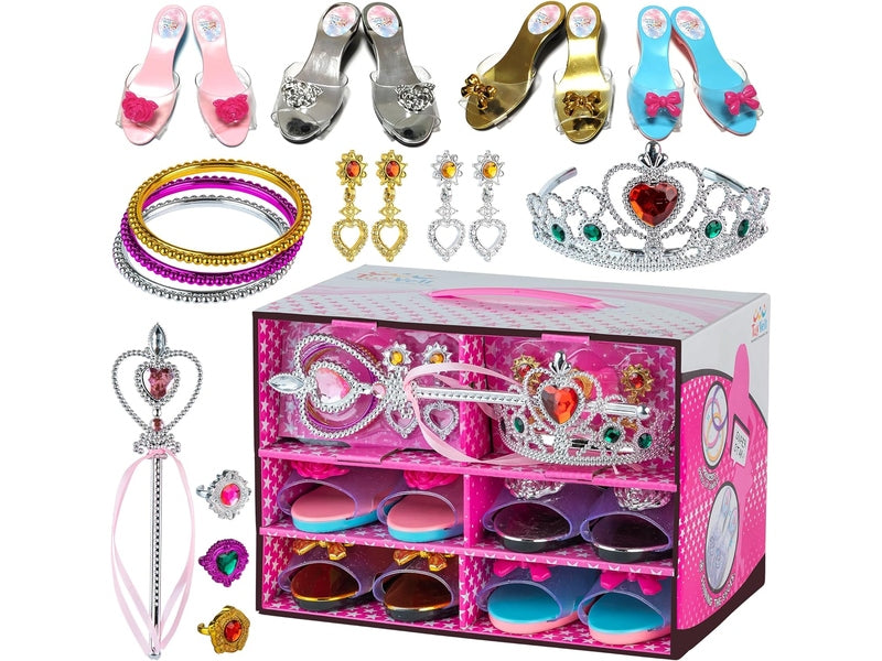 TOYVELT – Coffret Princesse avec Chaussures et Bijoux pour Enfants