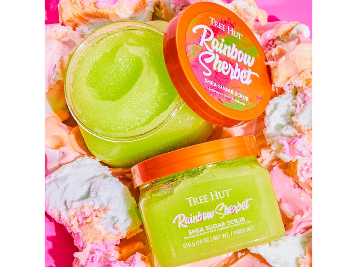 Tree Hut - Gommage corporel au sucre, Seneteur Sorbet arc-en-ciel et pêche - 510 g