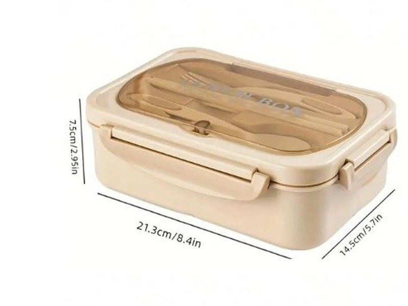 Lunchbox Isotherme avec Compartiments et Couverts – Kaki