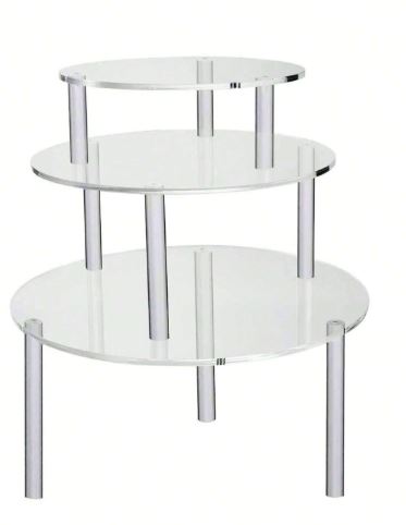 Support de gâteau rond en acrylique