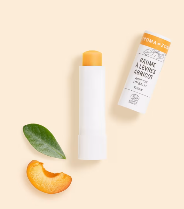 Baume à lèvres BIO vegan abricot Aroma-Zone – disponible à Dakar sur Dialy en 60 MIN