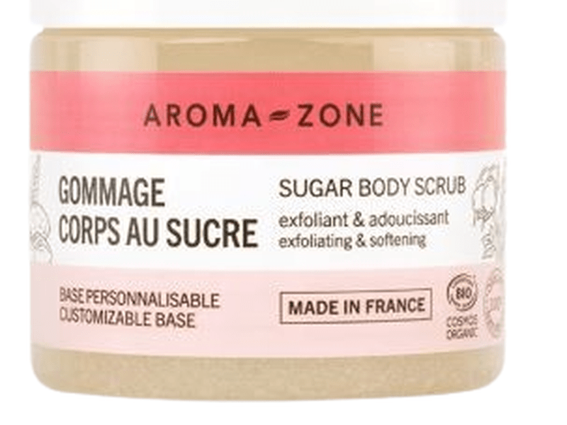 AromaZone - Gommage Corps au Sucre BIO, 200 g pour une peau douce et éclatante. Disponible à Dakar sur Dialy.sn