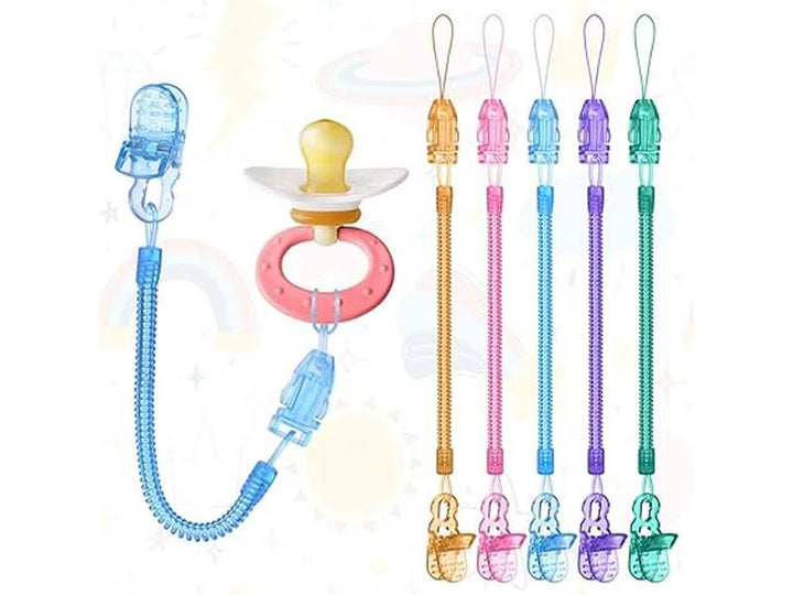 Attache Sucette Vicloon – Lot de 5, Pince Chaîne Résistante & Polyvalente Dialy - Dakar