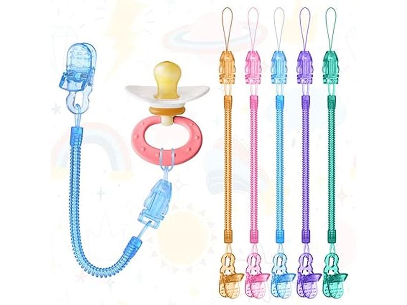 Attache Sucette Vicloon – Lot de 5, Pince Chaîne Résistante & Polyvalente Dialy - Dakar