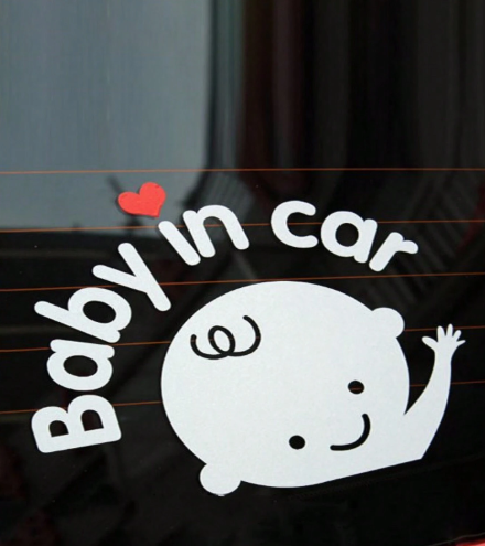 Autocollant bébé à bord réfléchissant – Dessin animé Dakar Dialy