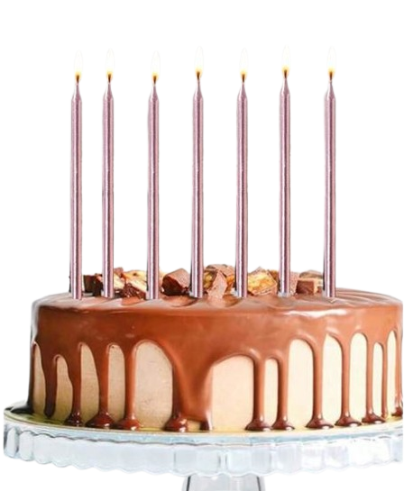 Bougies De Décoration De Gâteau D'anniversaire,Rose