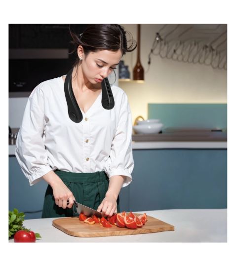 Ventilateur de Cou Portable – Mains Libres et Rechargeable