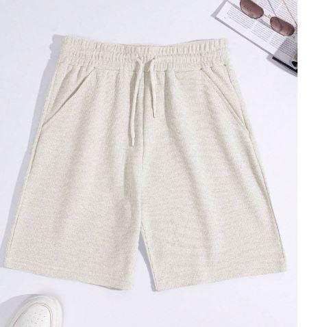 Shorts Homme Tissu Gaufré – Set de 2 Vert & Blanc