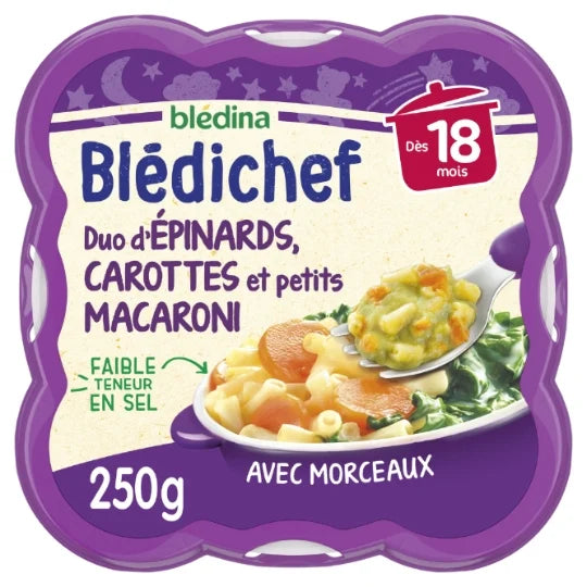 BLEDINA - Bledichef - Duo d'épinards, de carottes et petits macaroni - Dès 18 mois Dialy Dakar
