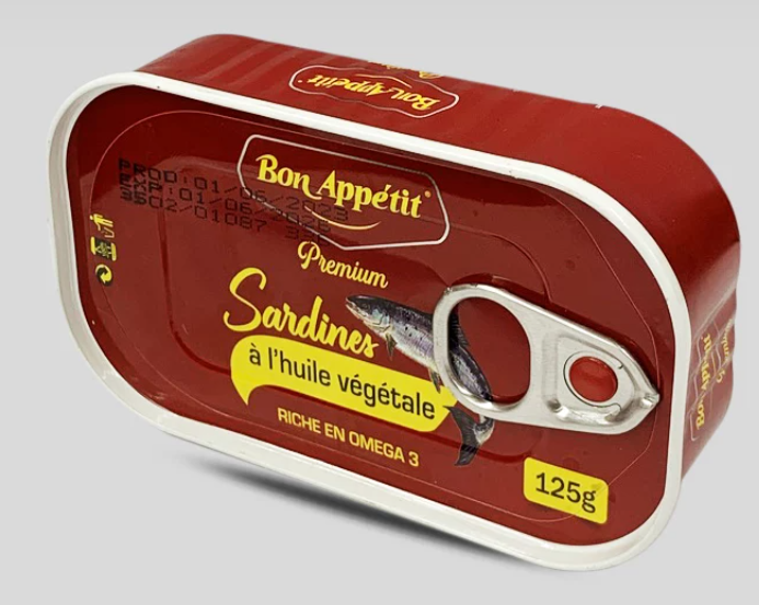 BON APPÉTIT - Sardines à l’Huile Végétale – 125g Dialy - Dakar