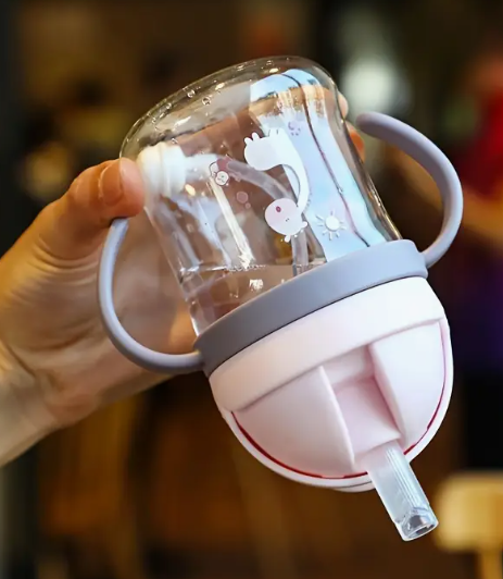 Gobelet Bébé avec Paille – Anti-Fuite, Tasse d’Eau Sécurisée
