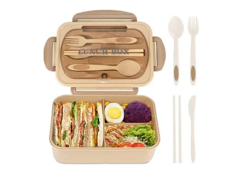 Boîte à Lunch Isotherme avec Compartiments et Couverts – Kaki  Dialy - Dakar