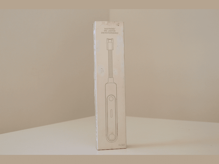 Briquet rechargeable à arc électrique couleur gris anthracite