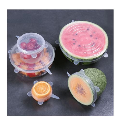 Couvercles extensibles en silicone – Lot de 6 réutilisables et durables