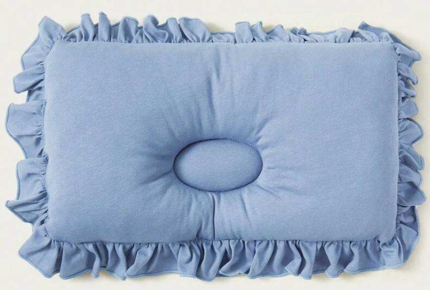 COZY PIXIES - Oreiller bébé plissé bleu dentelle  DAKAR DIALY