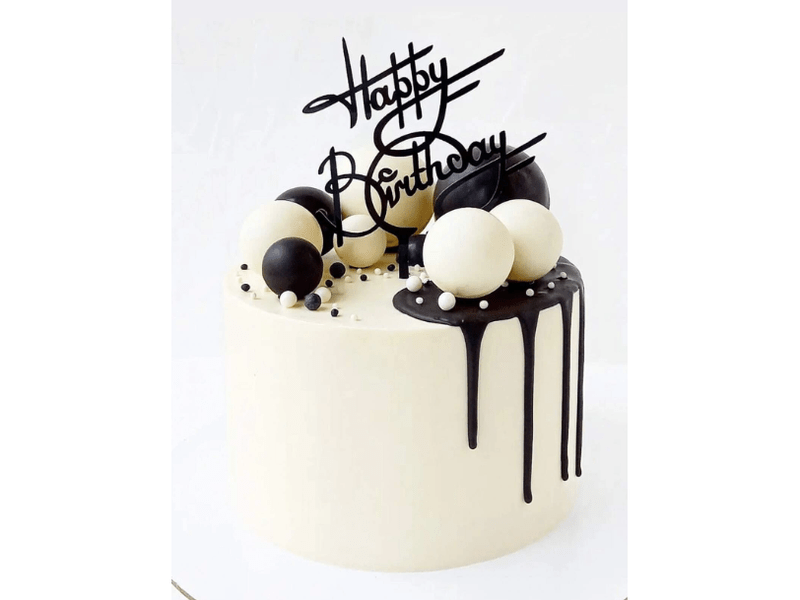 Décoration de gâteau en lettres design moderne motif HAPPY BIRTHDAY