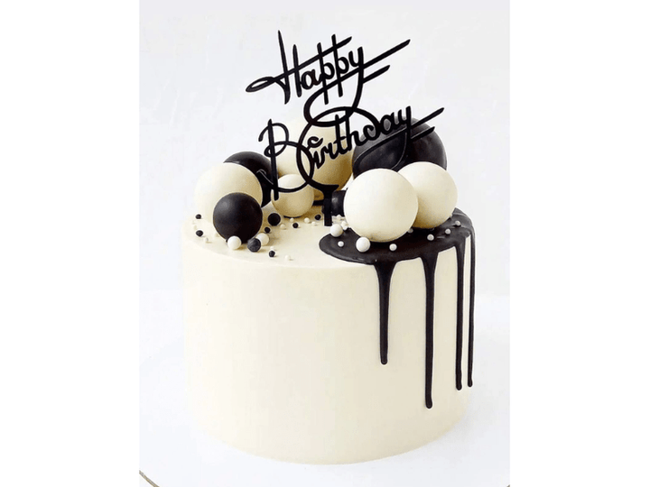 Décoration de gâteau en lettres design moderne motif HAPPY BIRTHDAY