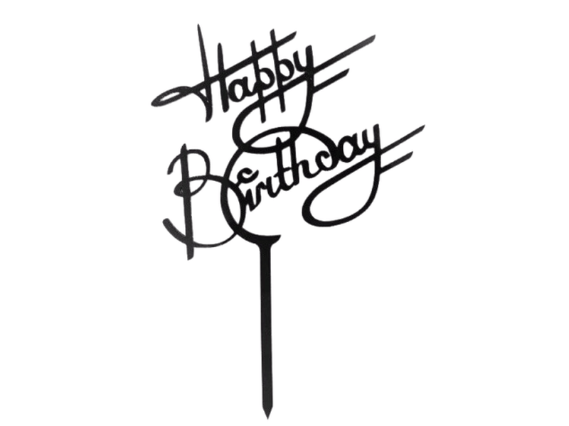 Décoration de gâteau en lettres design moderne motif HAPPY BIRTHDAY