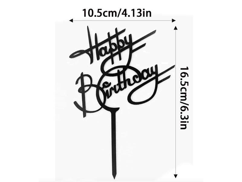 Décoration de gâteau en lettres design moderne motif HAPPY BIRTHDAY