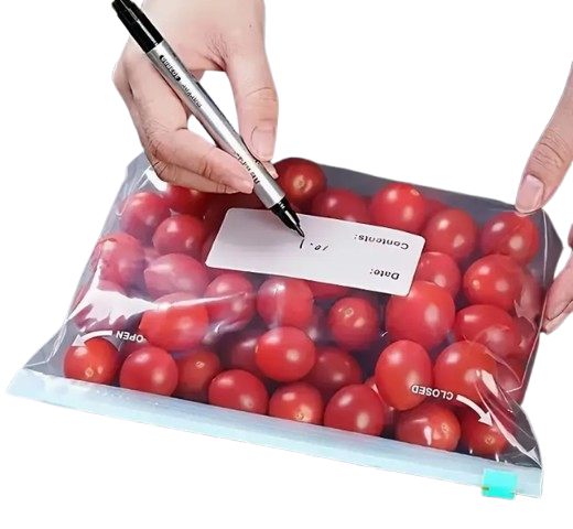 45pcs Sacs de Conservation Alimentaire Réutilisables avec Verrou de Glissement