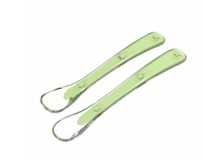 Cuillères Silicone Bébé Anti-bactérien – 2 Pièces