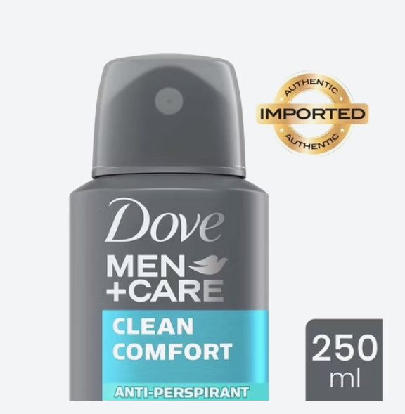 DOVE MEN+CARE - Déodorant Anti-Transpirant Clean Comfort – 250 ml