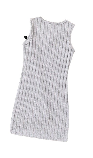 Robe côtelée sans manches à encolure ronde pour filles pré-adolescentes TAILLE L