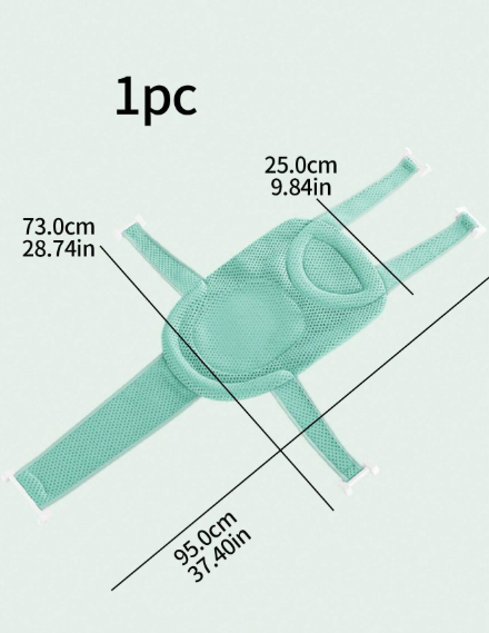 Filet de bain flottant pour bébé – Tapis sécurisé à 5 pinces