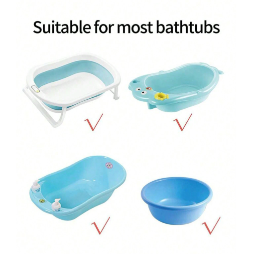 Filet de bain flottant pour bébé – Tapis sécurisé à 5 pinces